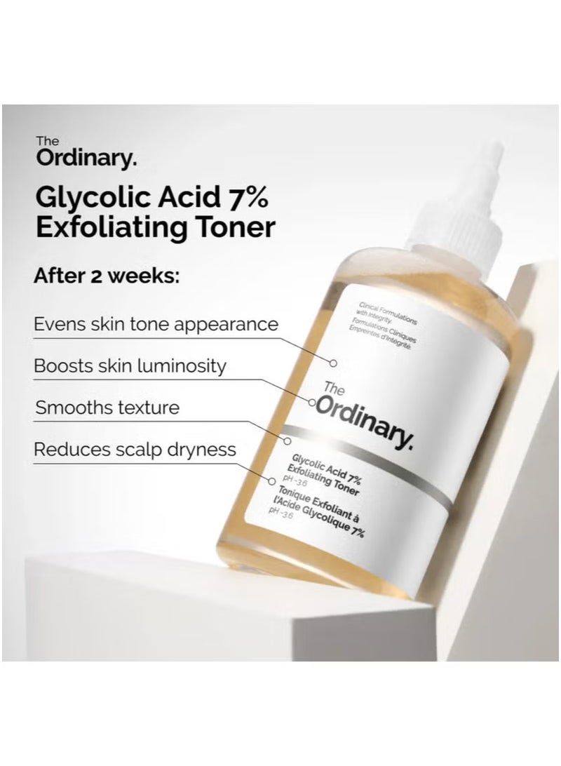 The Ordinary 240ml Glycolic Acid 7% Toner - Daily Exfoliating Facial Treatment - Image 2